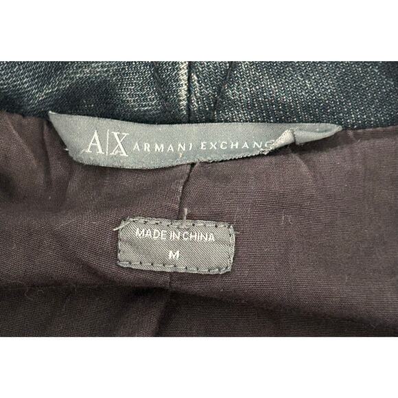 Armani Exchange Women’s Denim Chore Jacket Mock Collar Sz M Country Barn Outdoor - Picture 12 of 12